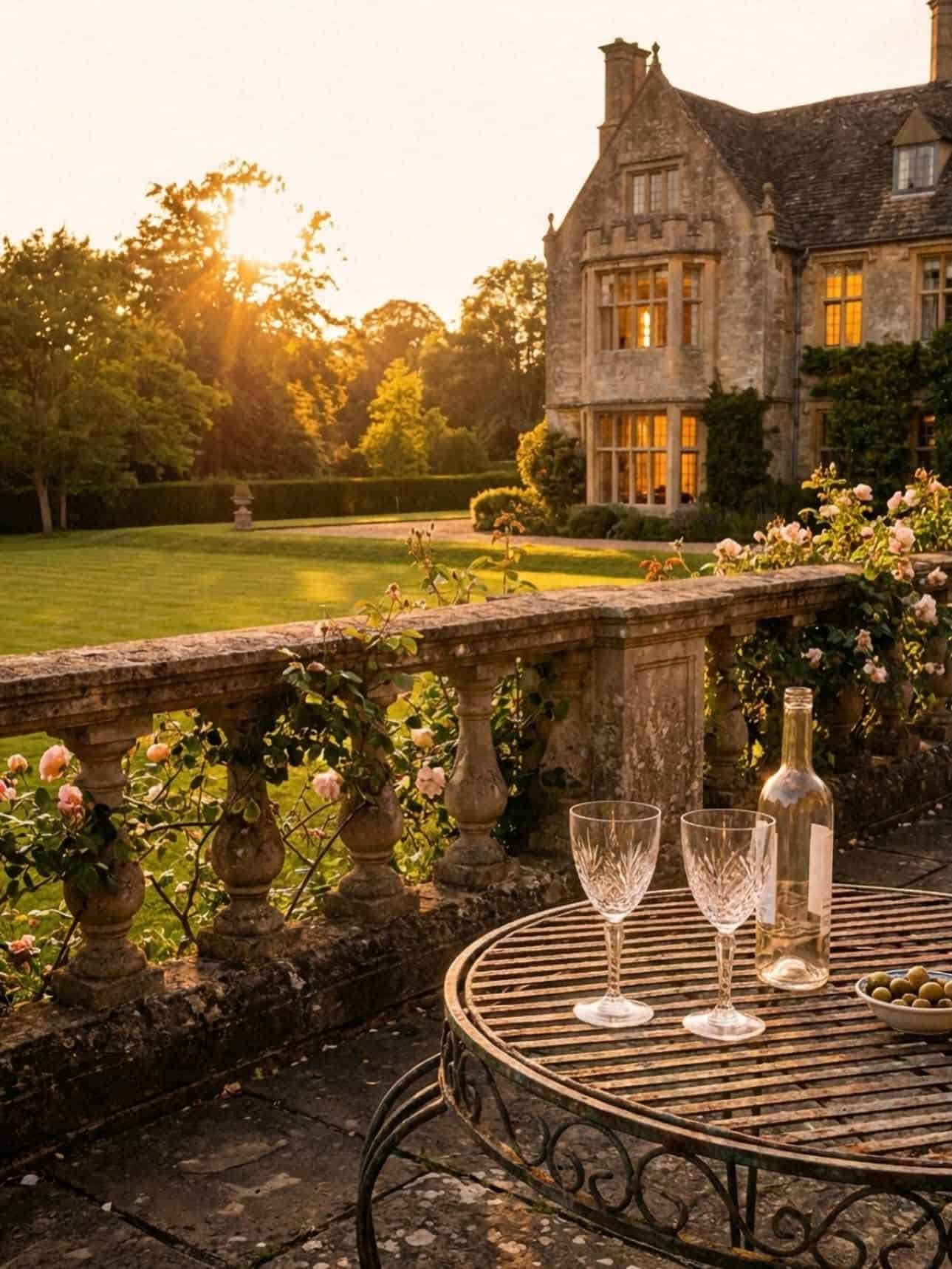 Alderton Park Manor sunset.