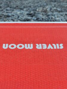 Silver Moon logo on a beach lounger in Amalfi, Italy