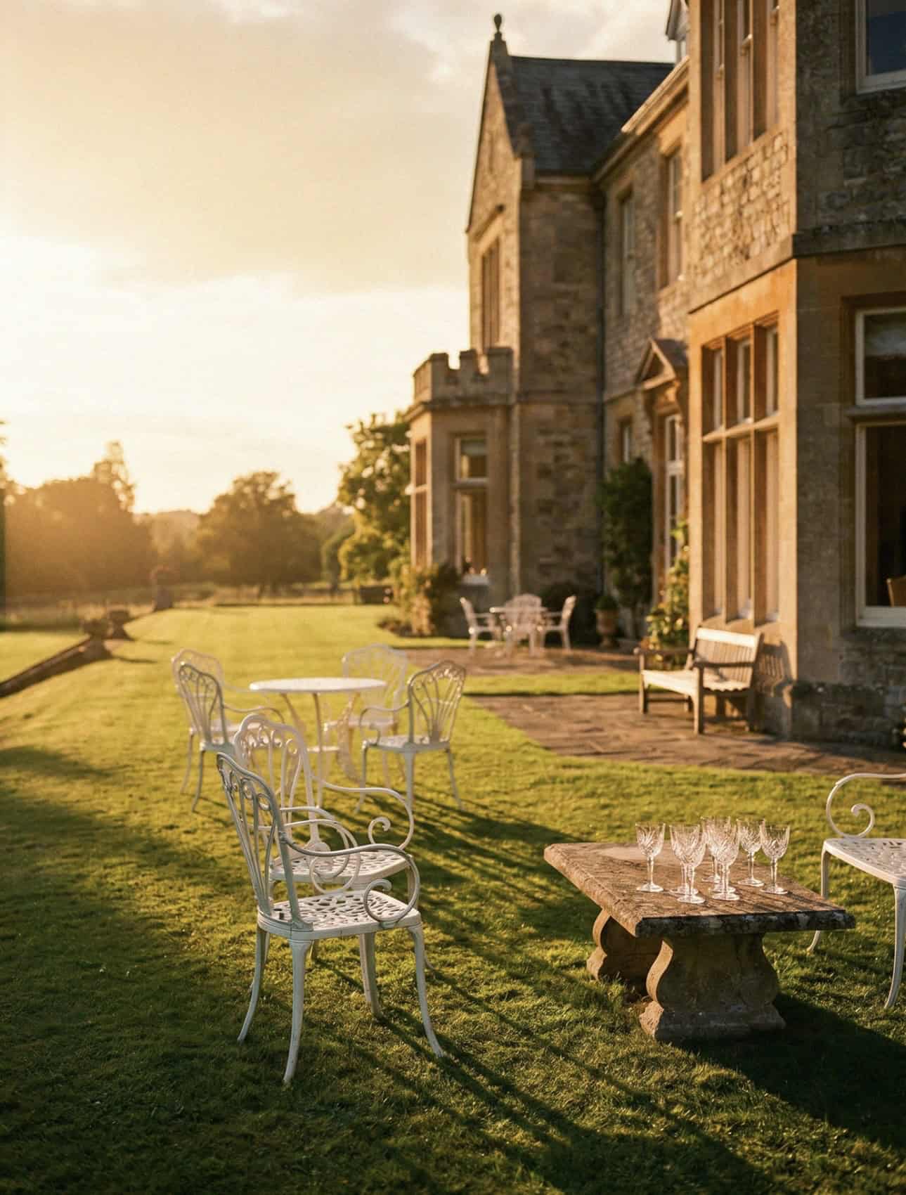 Sunet at Alderton House, Berkshire.