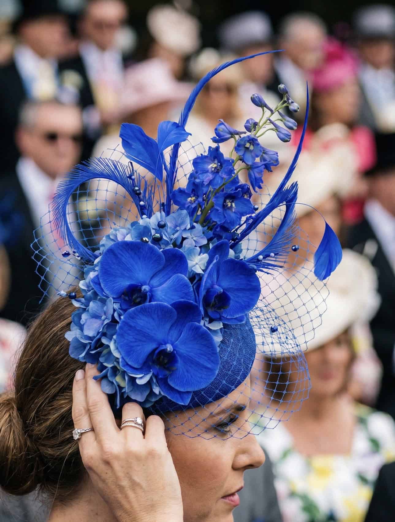 Royal Ascot blue hat.