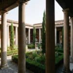 Columns in a Pompeii theater.