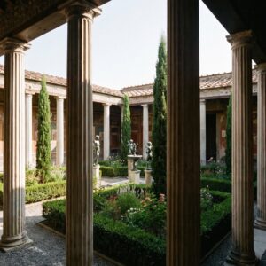 Columns in a Pompeii theater.