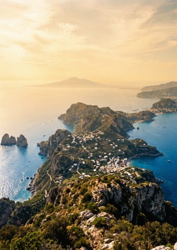 Panorama from Monte Solaro the highest point of Capri