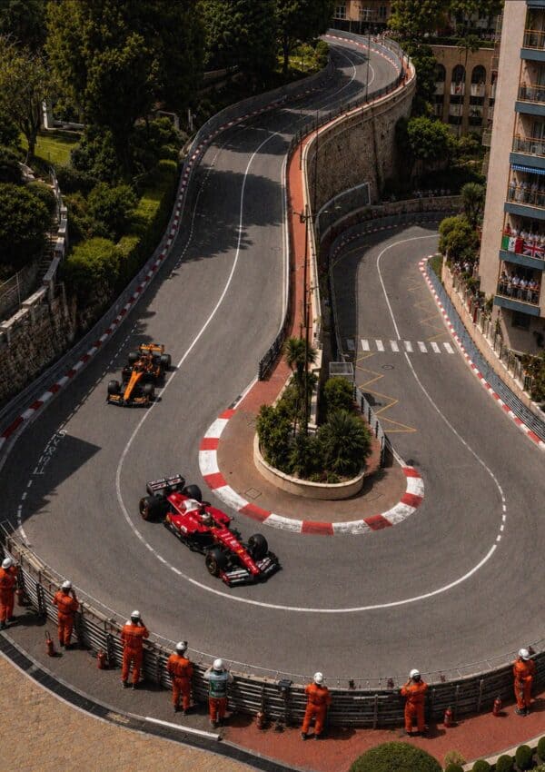 Victoria Van Der Berg at the Monaco Grand Prix along the harbour circuit