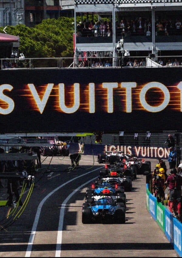 Victoria Van Der Berg at the Ferrari garage during the Monaco Grand Prix