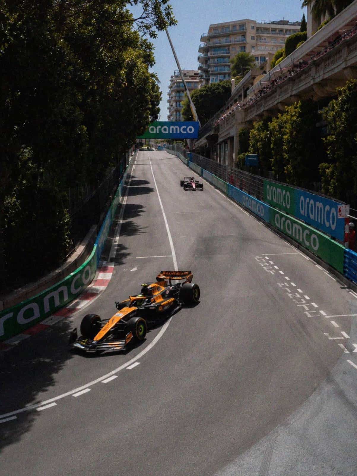 A Formula 1 car on the Monaco circuit during the race