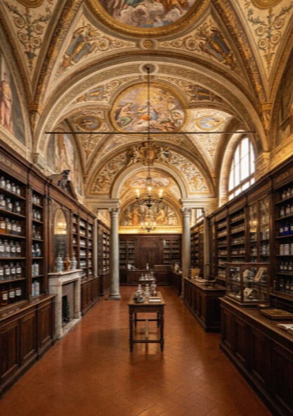 The ancient Officina Profumo Farmaceutica di Santa Maria Novella perfumery in Florence