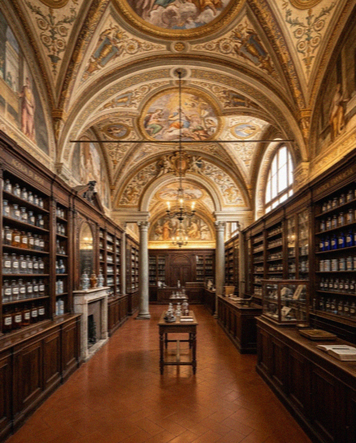 The ancient Officina Profumo Farmaceutica di Santa Maria Novella perfumery in Florence