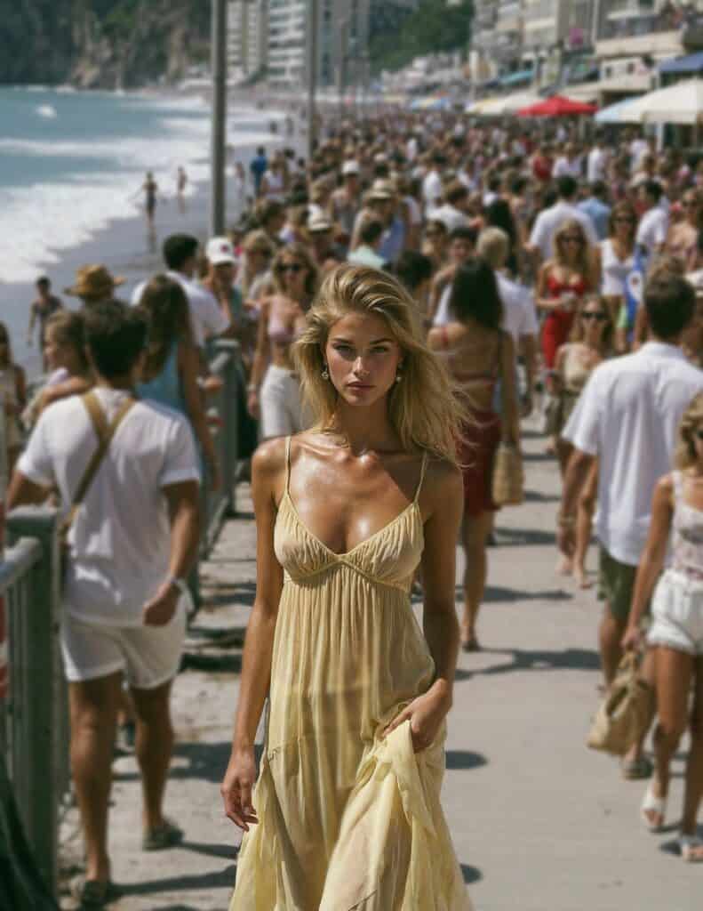 Victoria Van Der Berg on the Croisette on the French Riviera