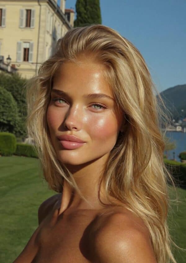 Victoria Van Der Berg at golden hour, Lake Como