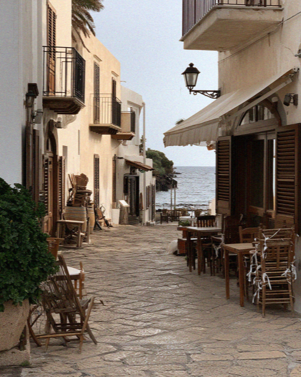 A shuttered island village in the Aeolians out of season