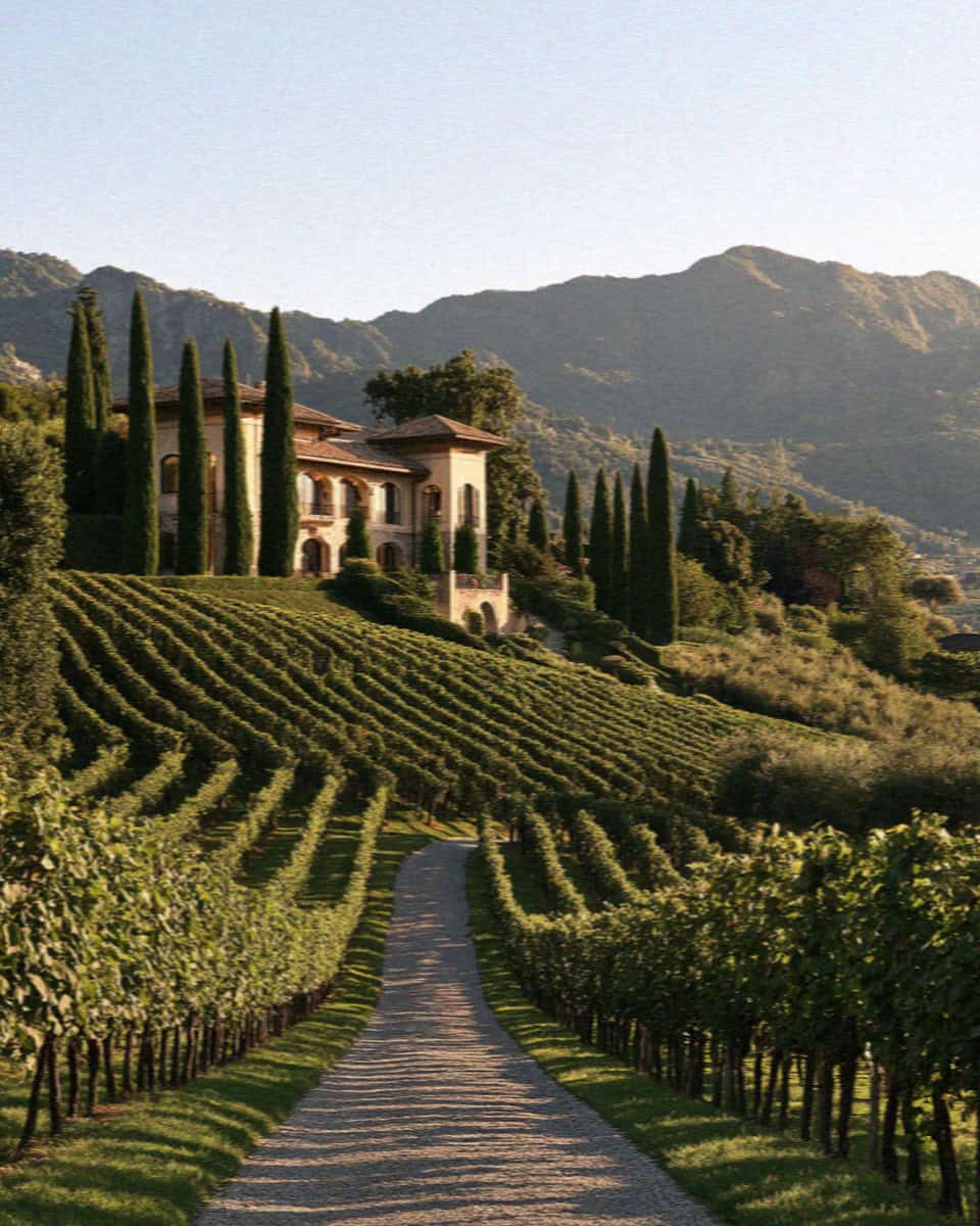 The franciacorta vineyards in Bergamo, Italy