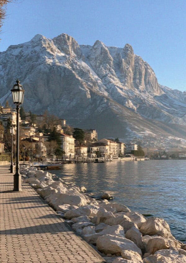 The lake como lecco in Bergamo, Italy