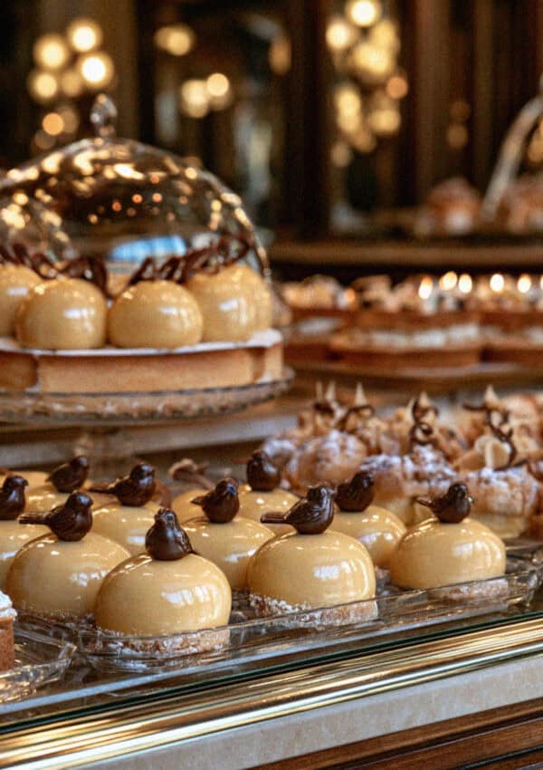 The polenta e osei cake in Bergamo, Italy