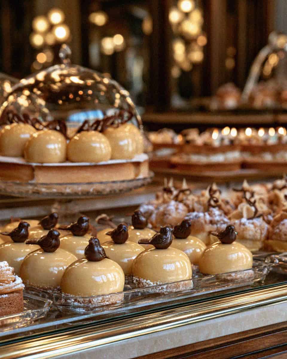 The polenta e osei cake in Bergamo, Italy