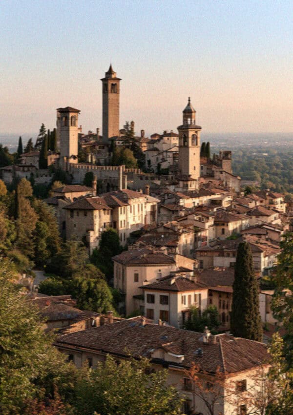 The san vigilio view in Bergamo, Italy