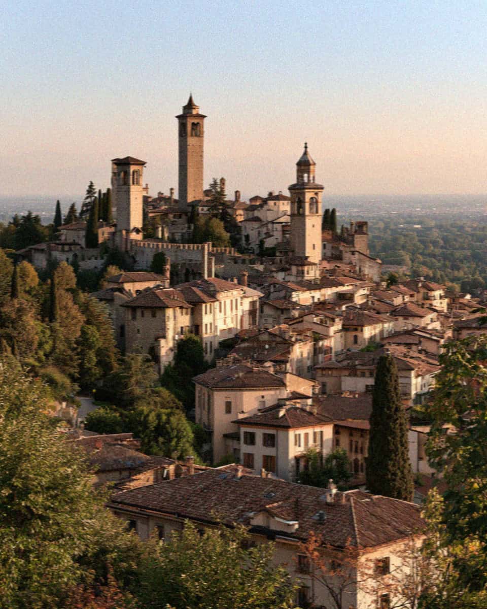 The san vigilio view in Bergamo, Italy