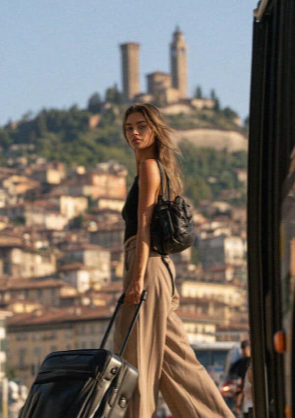 The traveller station in Bergamo, Italy