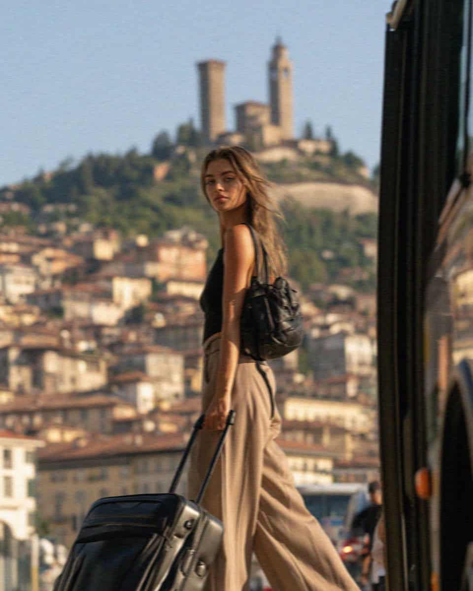 The traveller station in Bergamo, Italy