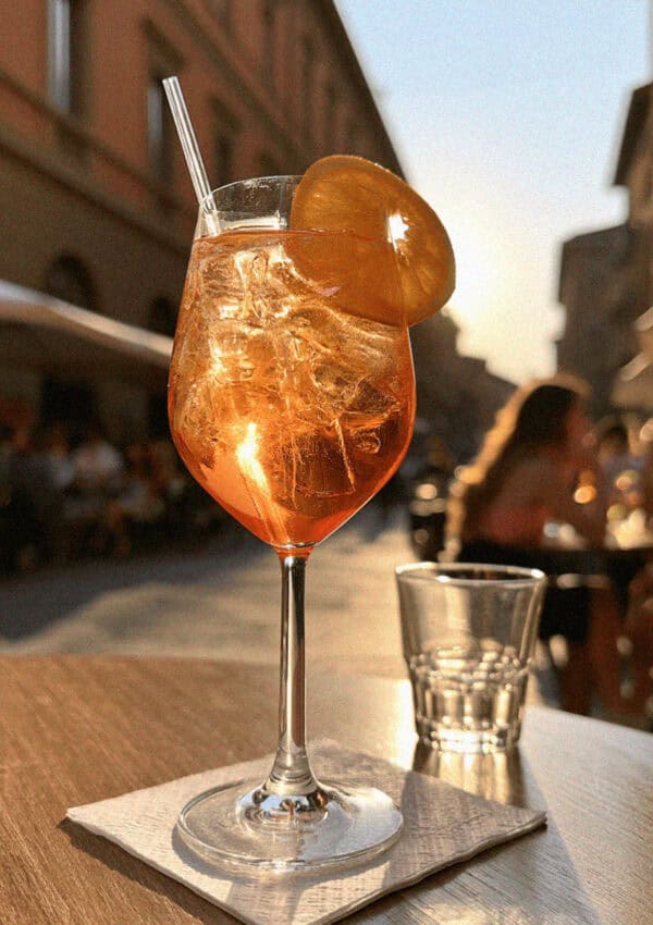 An aperitivo spritz in Bologna