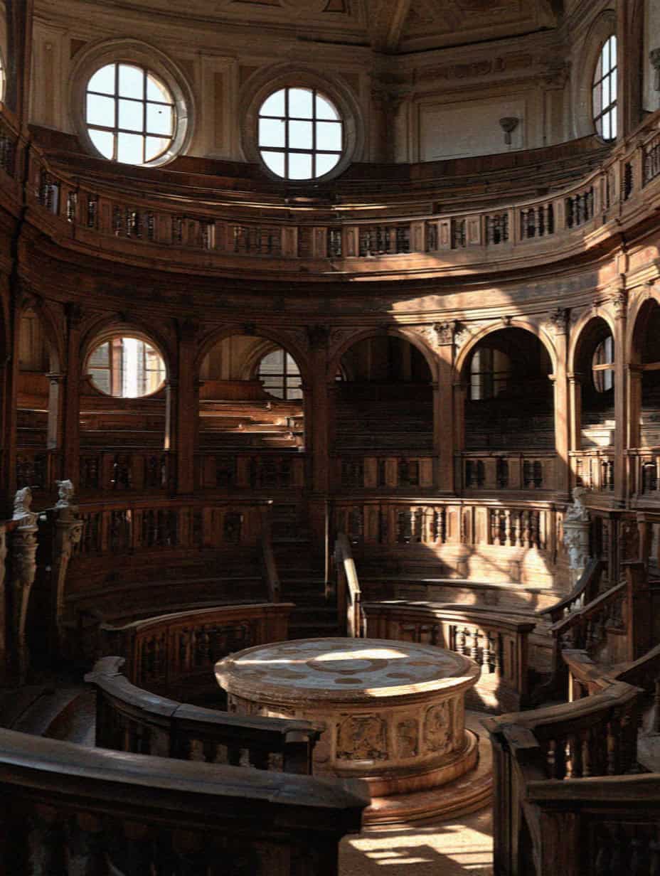 The Anatomical Theatre of the Archiginnasio in Bologna