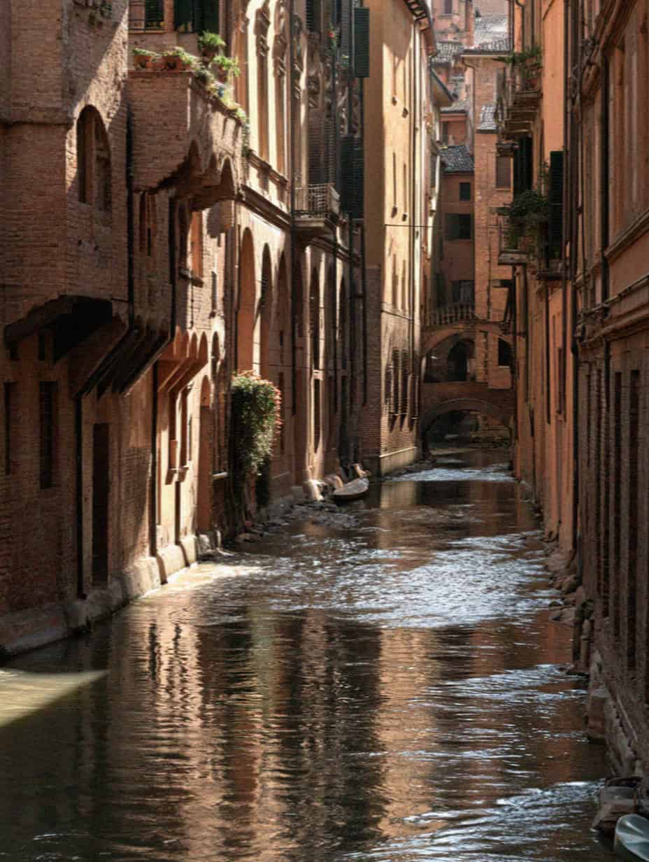 The Canale delle Moline in Bologna