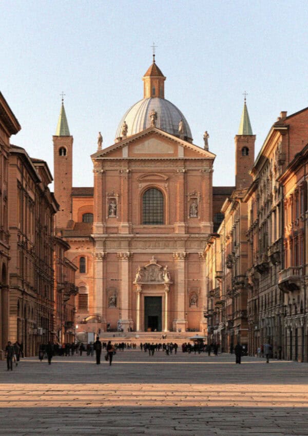 The facade of the Basilica di San Petronio in Bologna