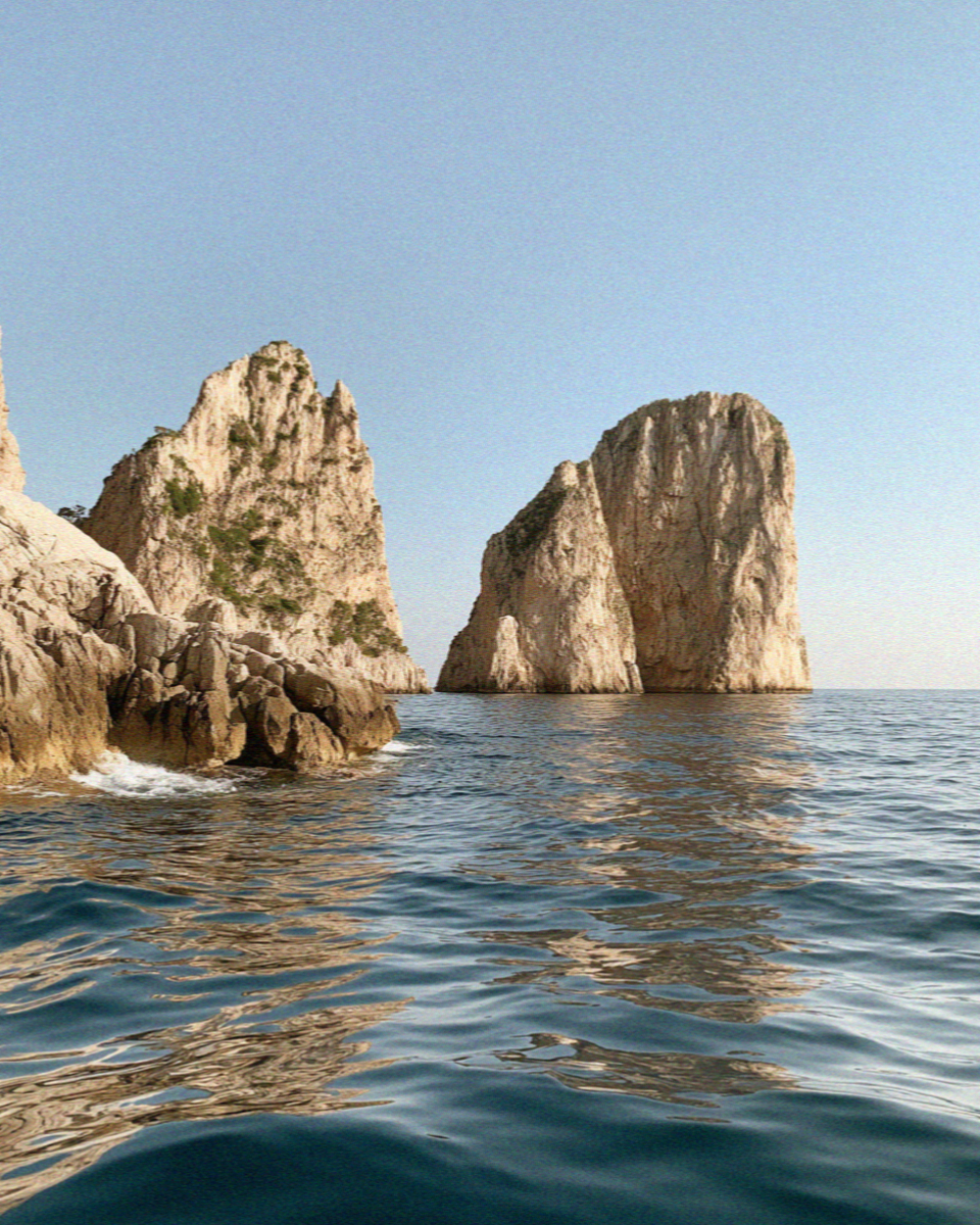 Capri faraglioni from boat