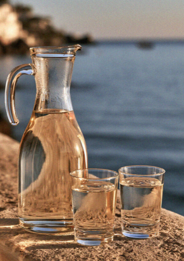 Biancolella White Wine on the island of Ischia in the Bay of Naples