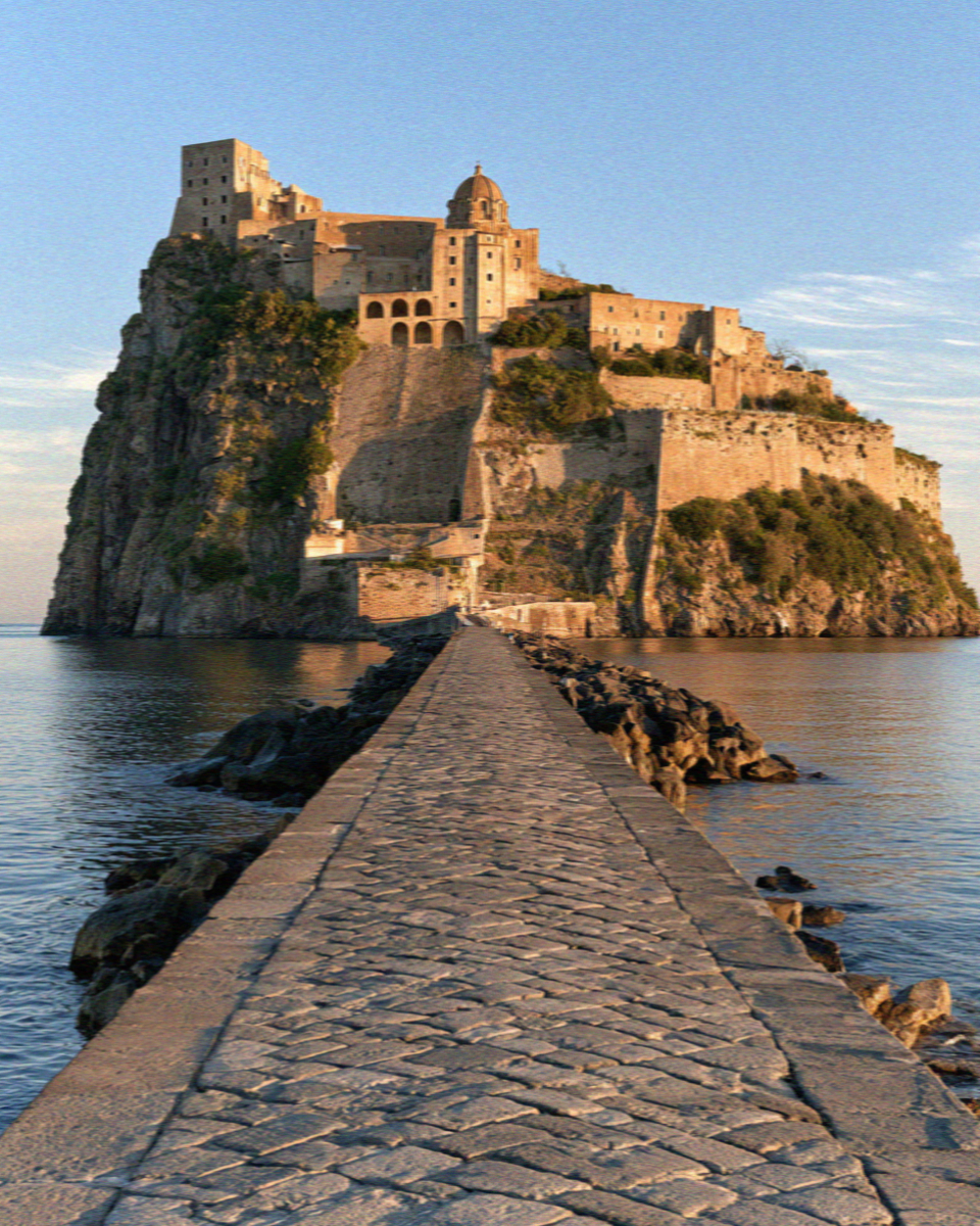 Castello Aragonese Causeway on the island of Ischia in the Bay of Naples