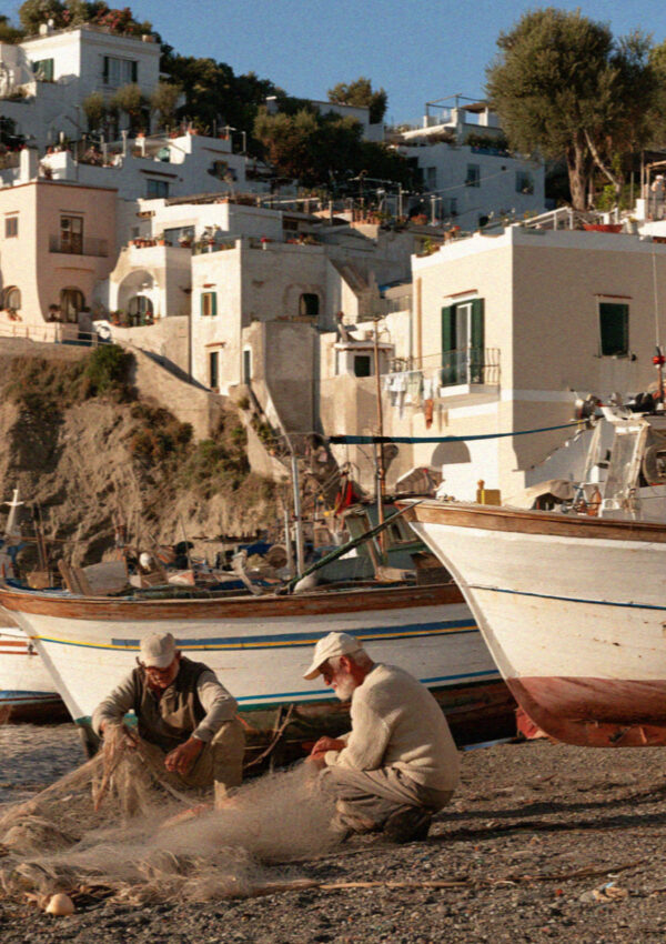 Fishermen Boats Santangelo on the island of Ischia in the Bay of Naples