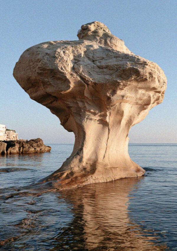 Lacco Ameno Fungo Rock on the island of Ischia in the Bay of Naples