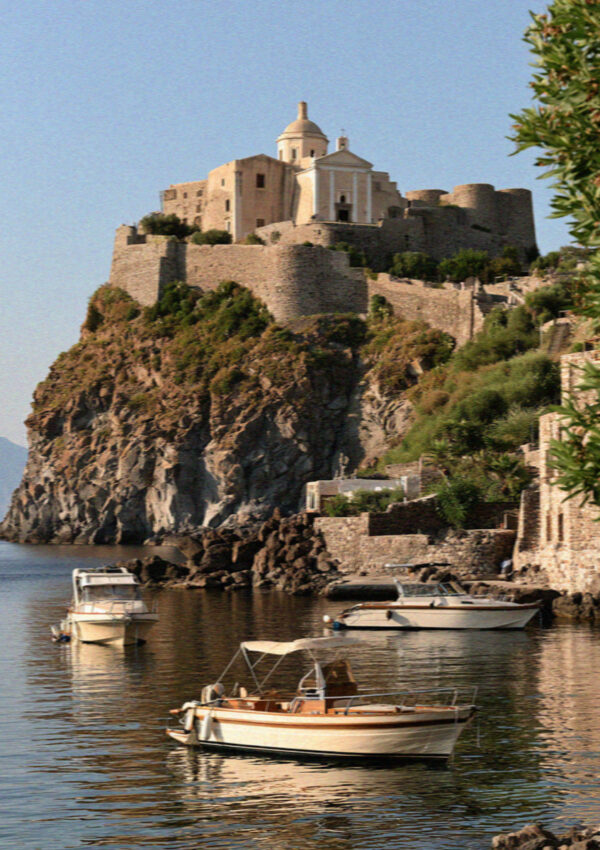 The fortified citadel above the harbour on Lipari in the Aeolian Islands