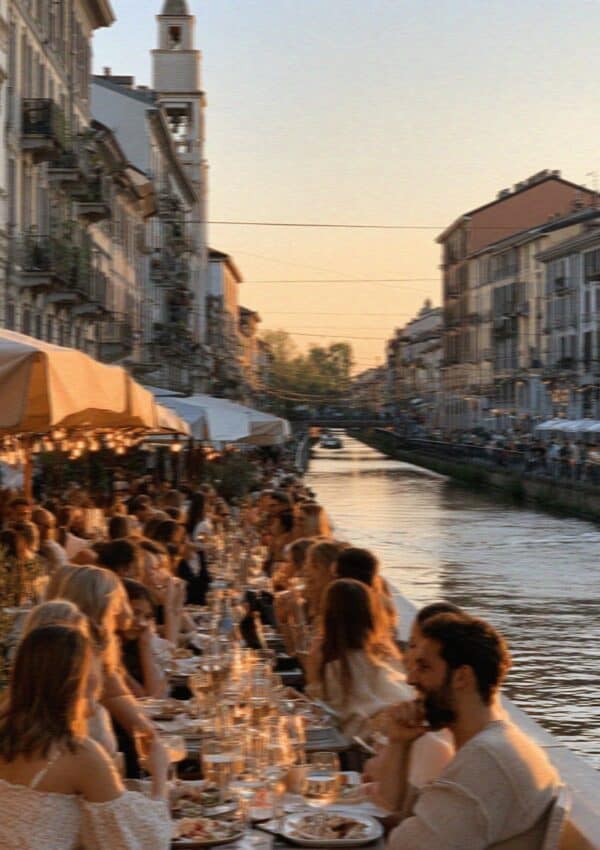 Milan Navigli Aperitivo Crowd