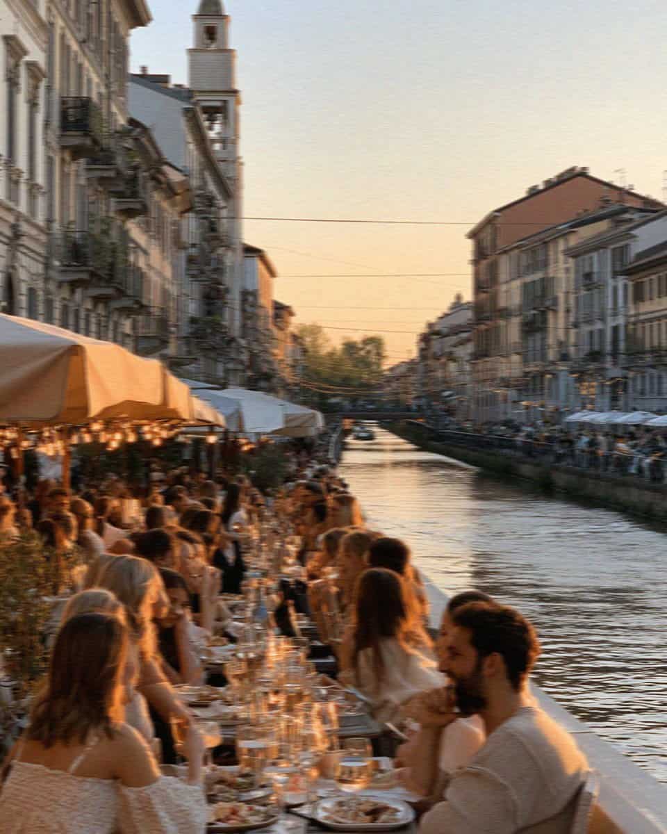 Milan Navigli Aperitivo Crowd