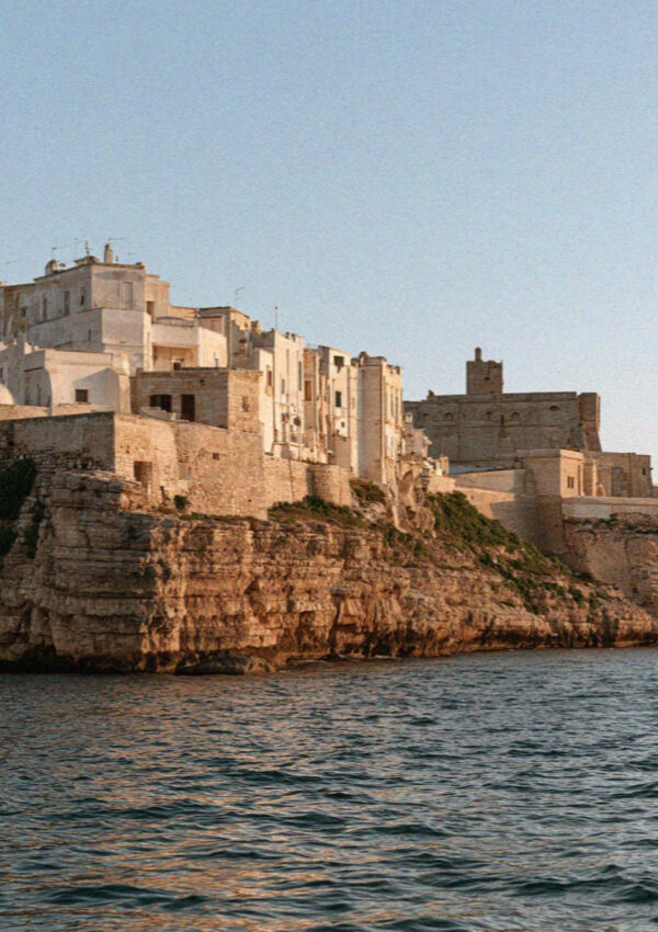 The fortified old town of Otranto above its sea walls, a day trip from Lecce
