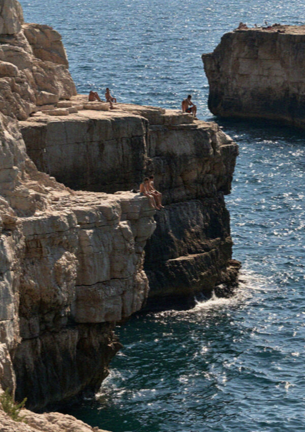 Swimmers off the rocks at Polignano a Mare
