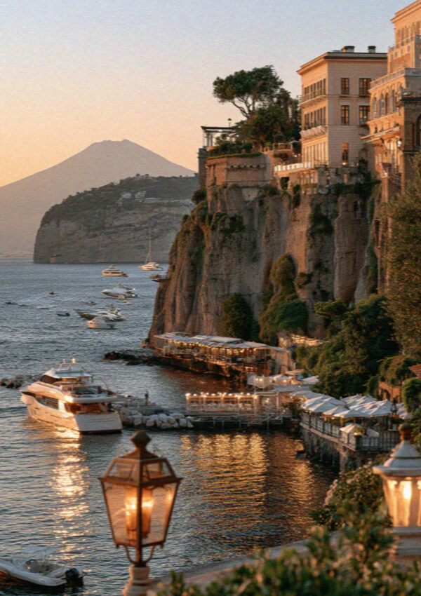 Sorrento cliffs marina piccola sunset