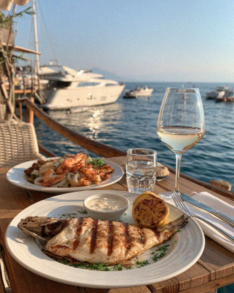 Sorrento marina grande seafood lunch