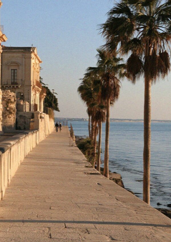 The seafront promenade on Ortigia in Syracuse in the afternoon