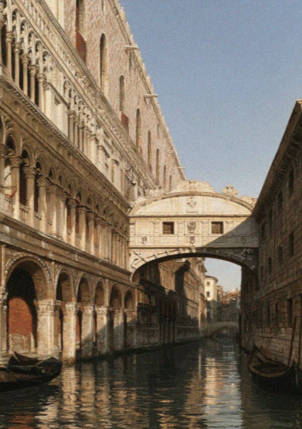 The Doge's Palace arcade and the Bridge of Sighs, Venice