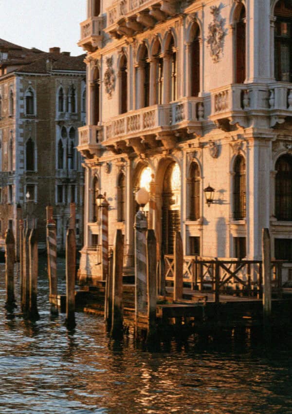 Palazzi along the Grand Canal at golden hour, Venice