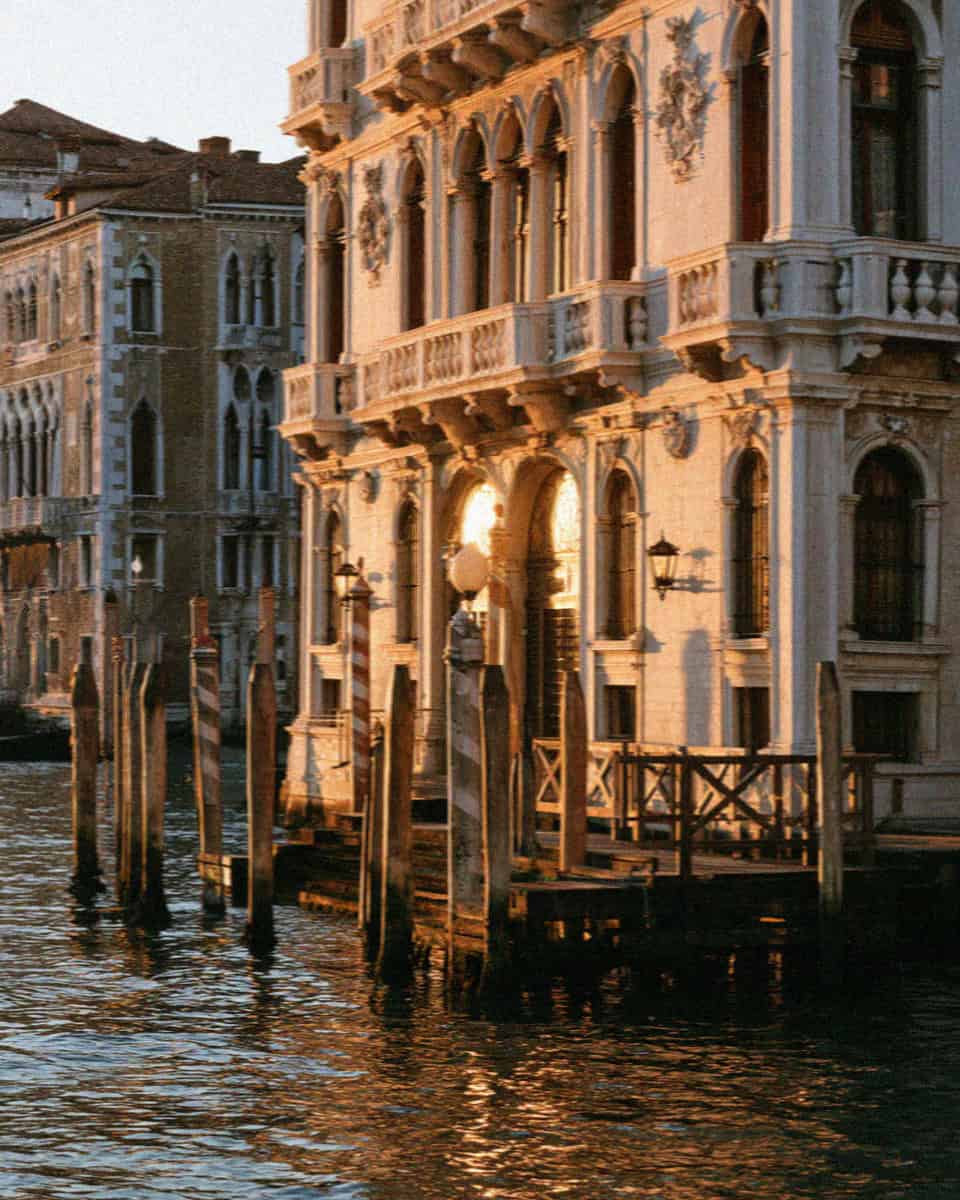 Palazzi along the Grand Canal at golden hour, Venice