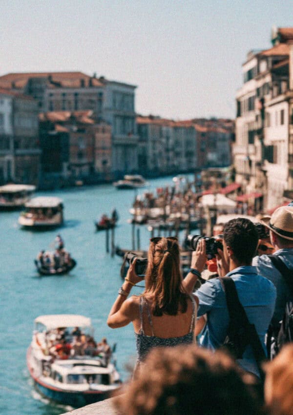 Boats and vaporetti on the Grand Canal, Venice