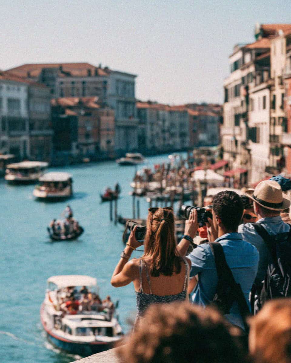Boats and vaporetti on the Grand Canal, Venice