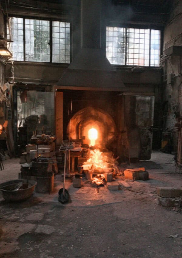 A glassblower's furnace on Murano, Venice