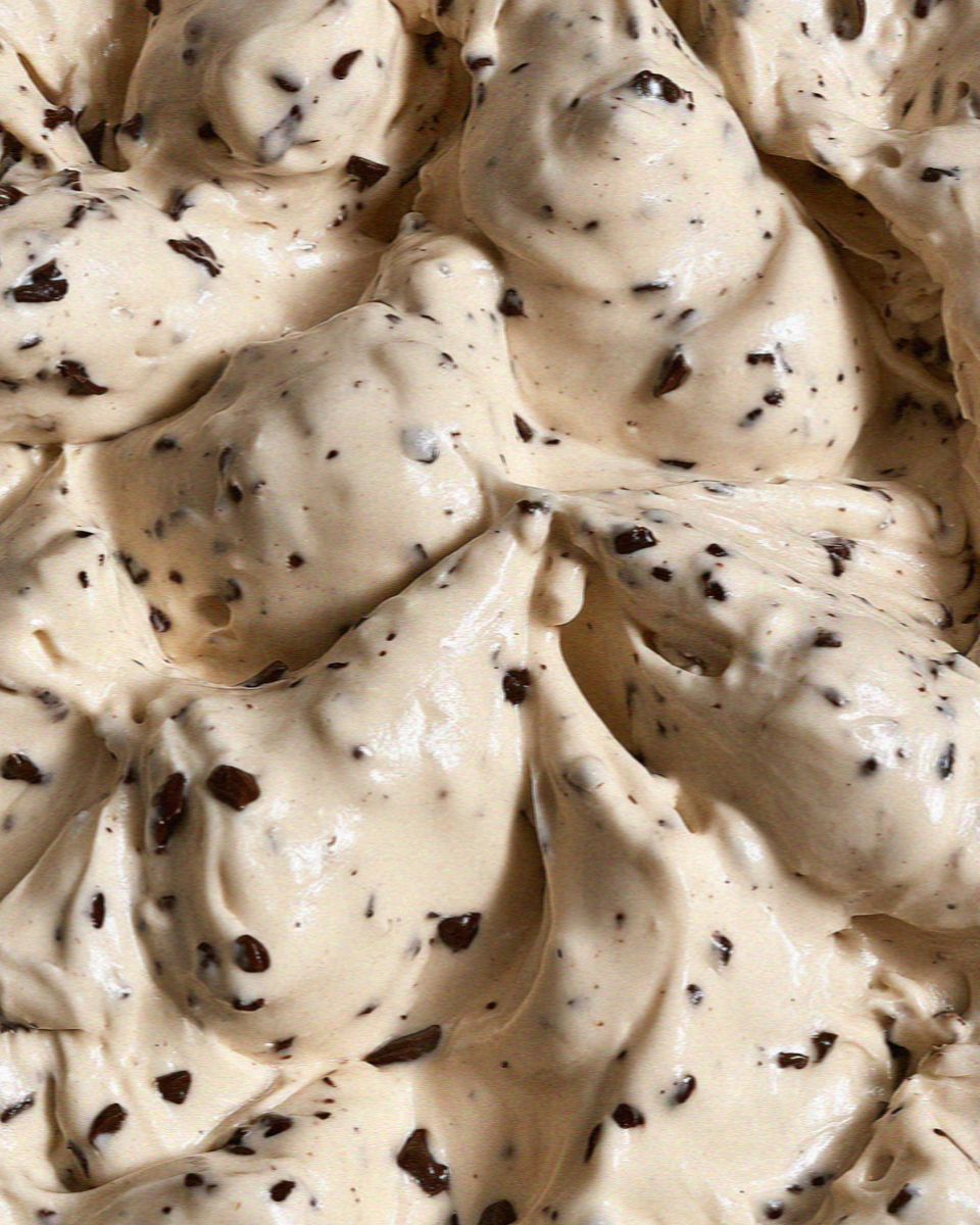 Stracciatella gelato with chocolate shards, invented in Bergamo