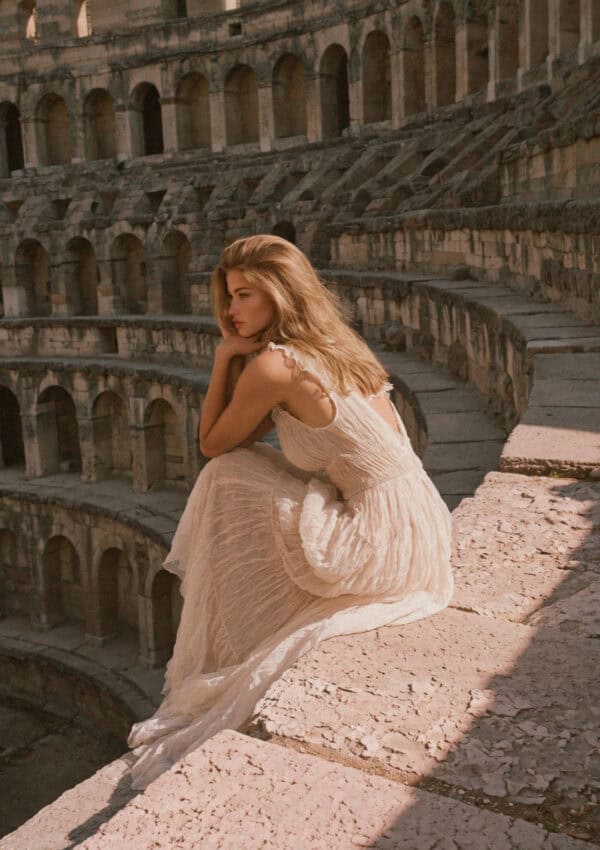 Victoria on the steps of the Teatro Romano, Verona