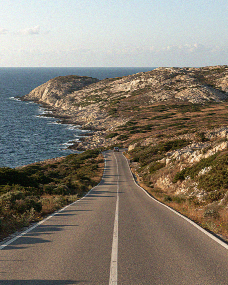 The coast road out of Alghero, Sardinia