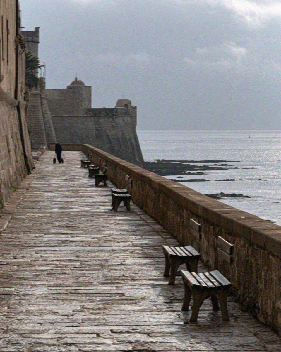 The bastions at Alghero out of season